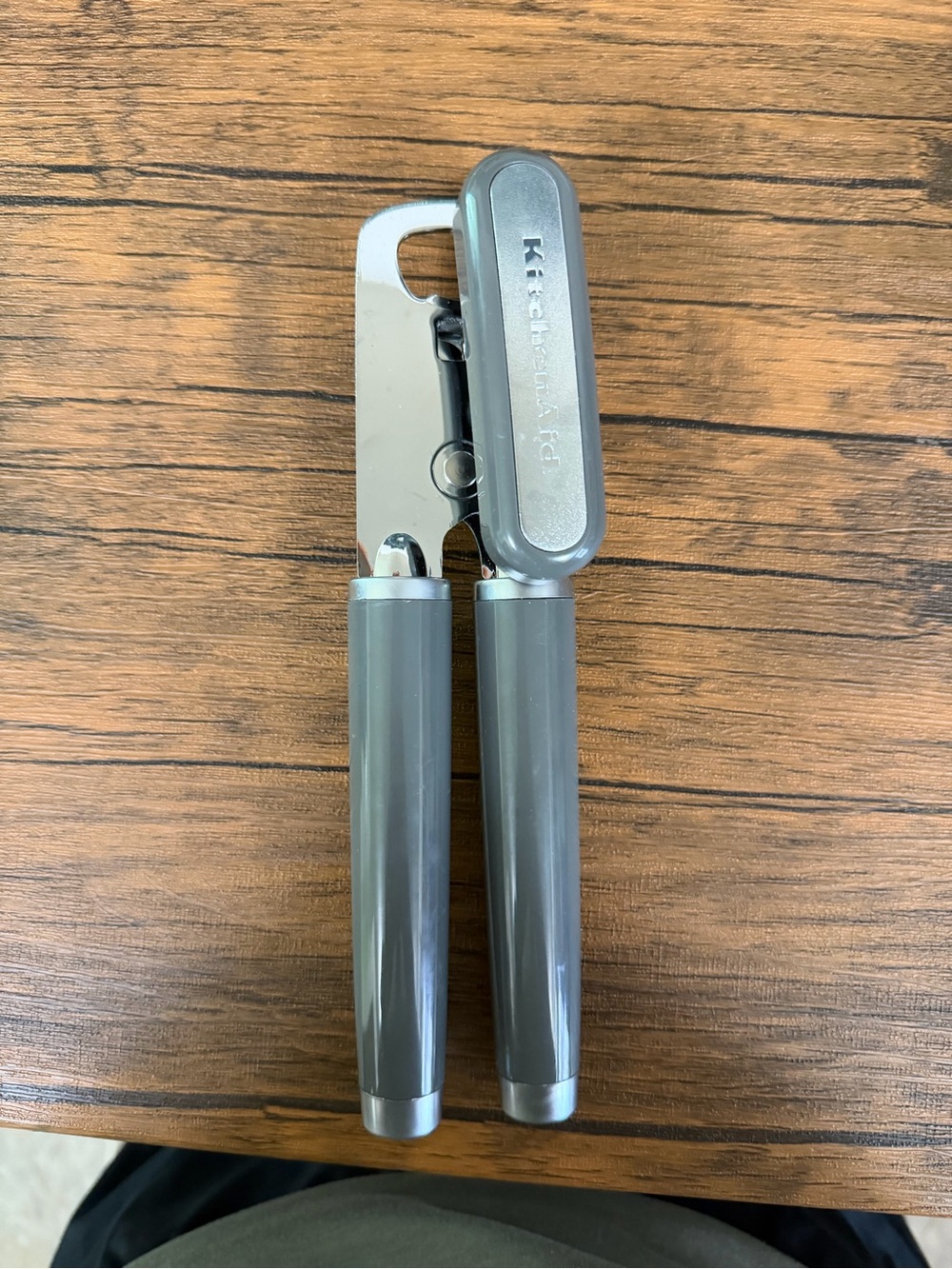 KitchenAid Gray Manual Can Opener with Stainless Cutting Wheel